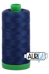 Aurifil Mako 40wt 2-ply Cotton 1000 m 1094 yd. spool - 2784 Dark Navy